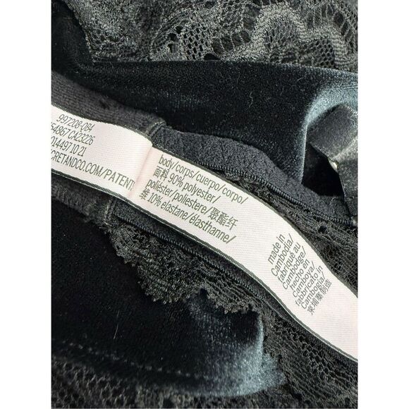 Victoria’s Secret Women’s Medium Black Velvet Very Sexy Wicked Teddy Lingerie - Picture 11 of 11